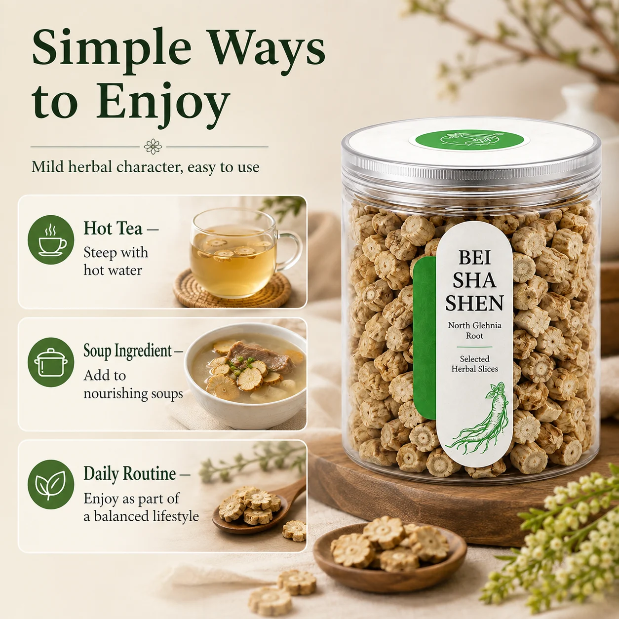 Bei Sha Shen (North Glehnia Root) Slices product detail