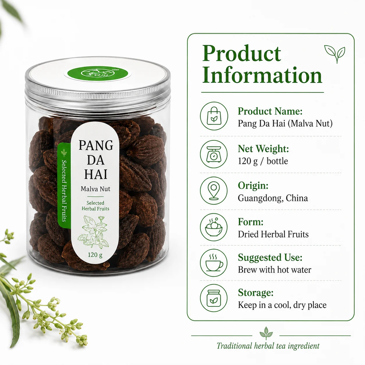 a natural dried herbal ingredient and tea-making plant ingredient. product detail