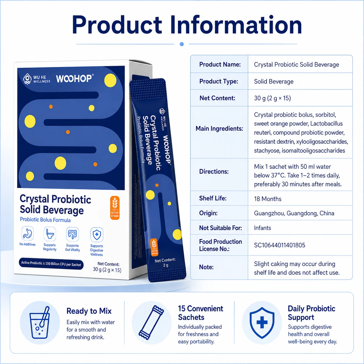 Sports energy supplements/Crystal probiotic solid beverages, nutritional supplements product detail