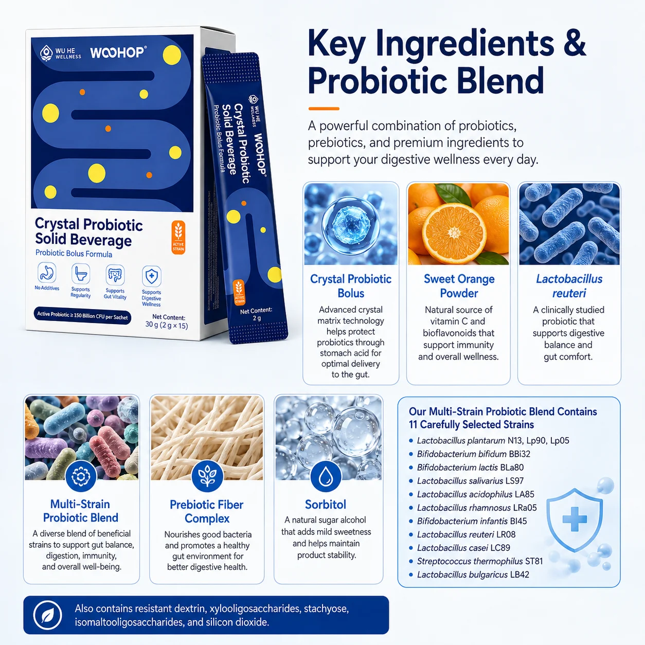 Sports energy supplements/Crystal probiotic solid beverages, nutritional supplements product detail