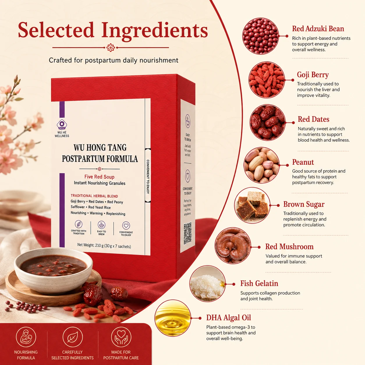 KUNYON Black Bean Herbal Beverage Blend, Traditional Herbal Blend, Instant Postpartum Beverage for Women product detail