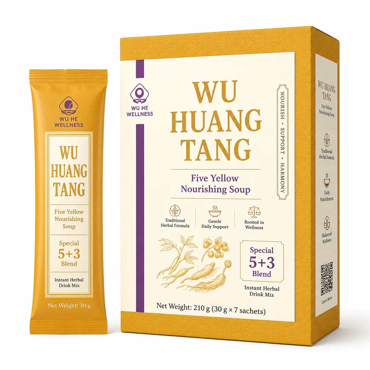Wu Huang Tang Five Yellow Nourishing Soup – 5+3 Instant Herbal Drink Mix product detail
