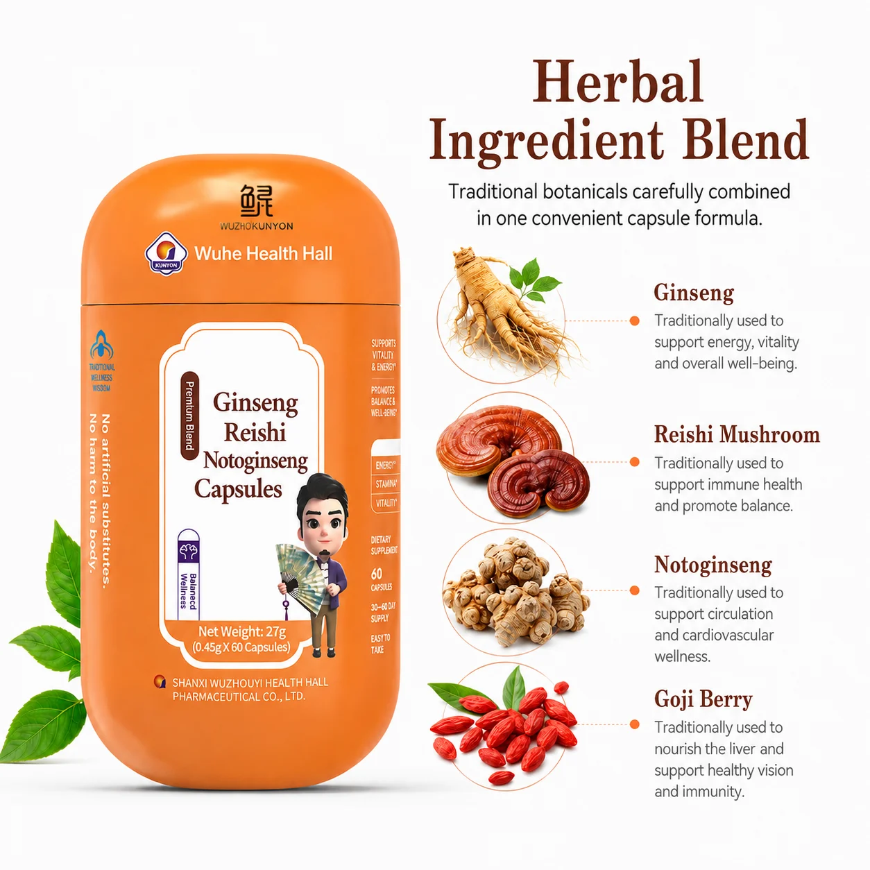 Ginseng Reishi Notoginseng Capsules product detail