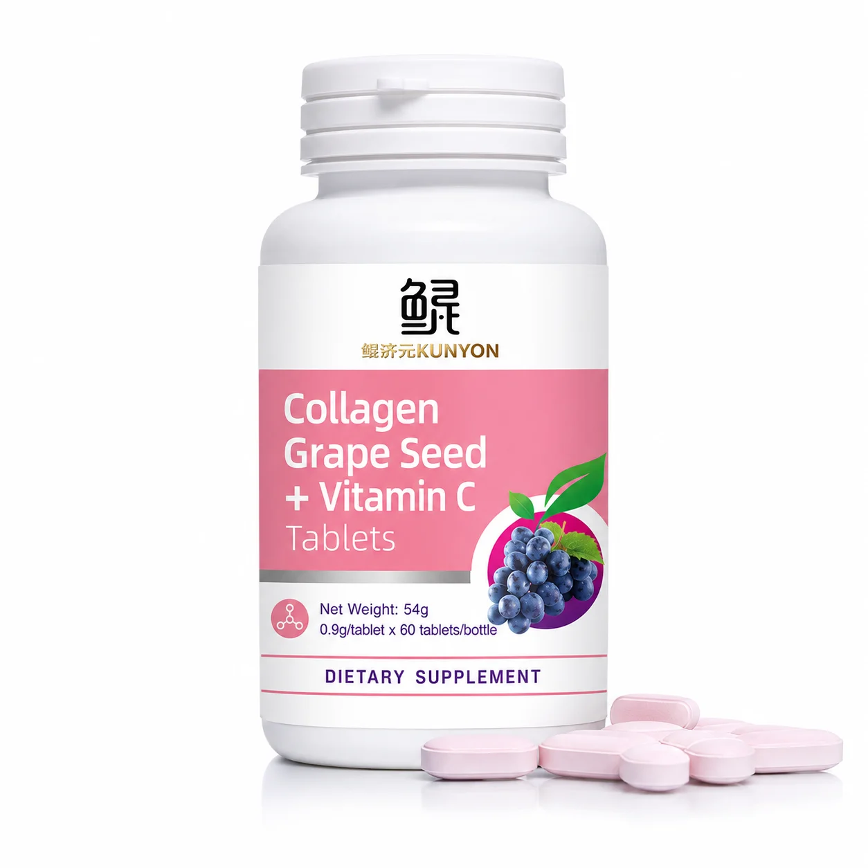 Collagen Grape Seed + Vitamin C Tablets product detail