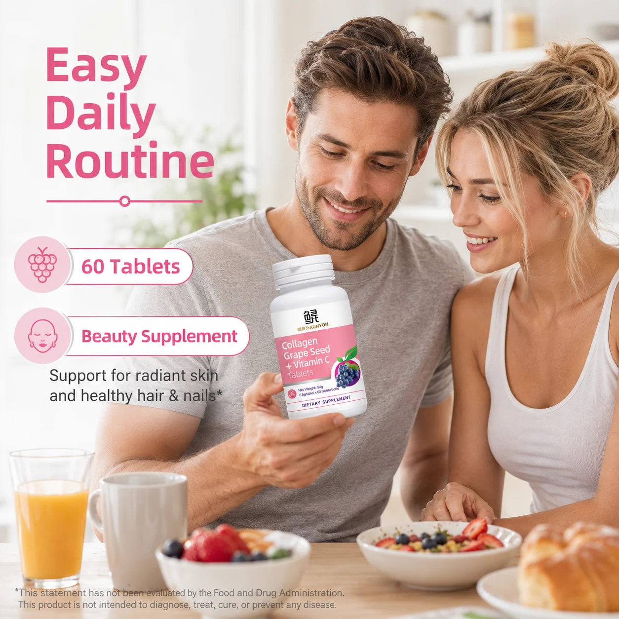 Collagen Grape Seed + Vitamin C Tablets product detail