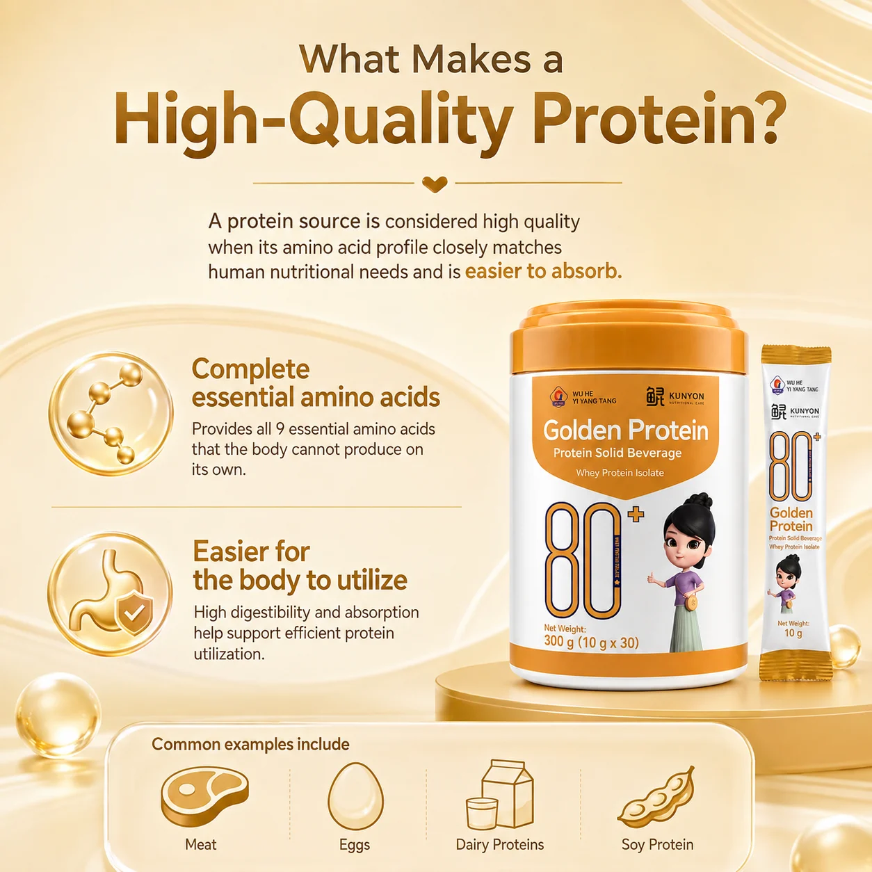 Golden Protein Whey Protein Isolate | Premium Protein Solid Beverage product detail