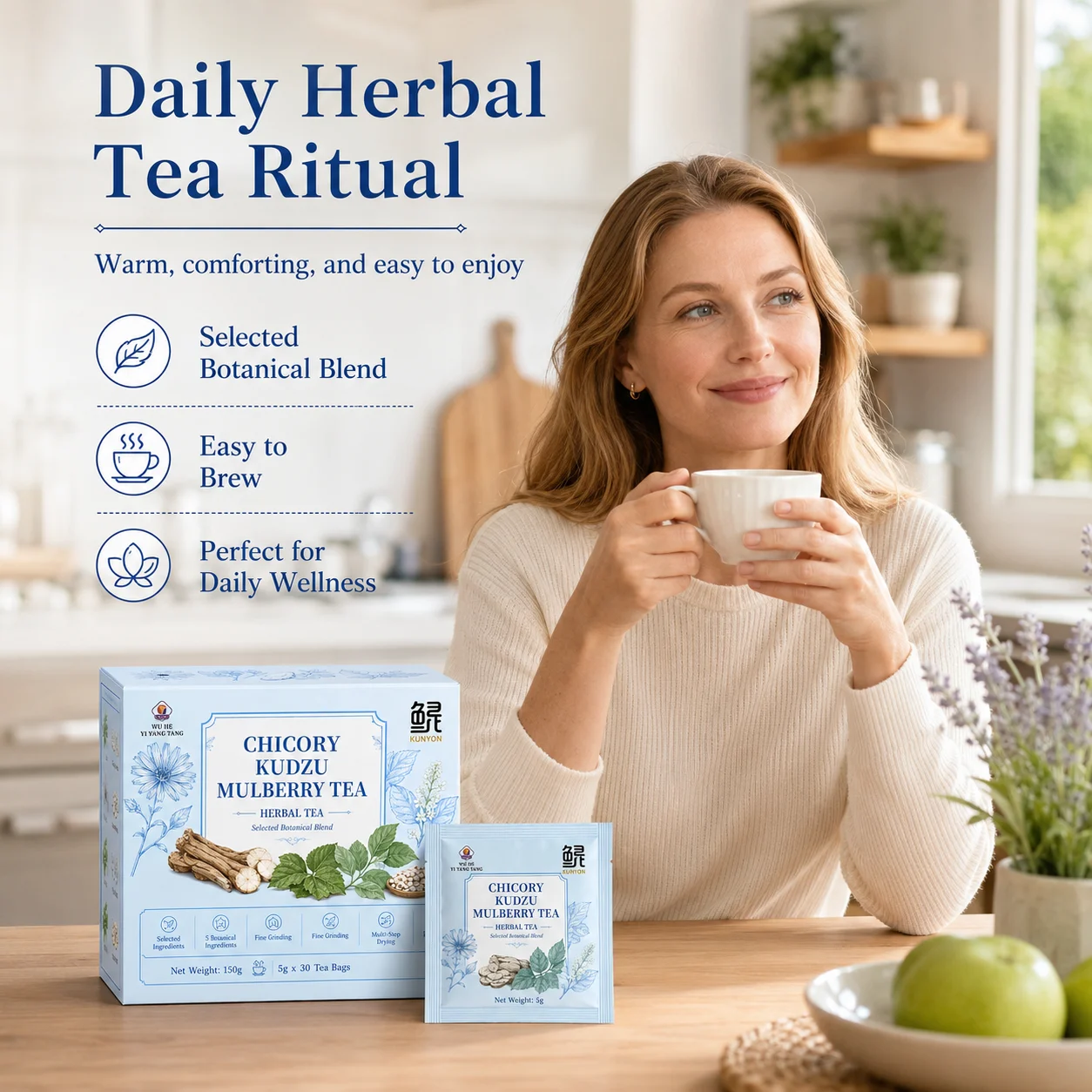 Chicory Kudzu Mulberry Tea – Selected Botanical Blend Herbal Tea product detail
