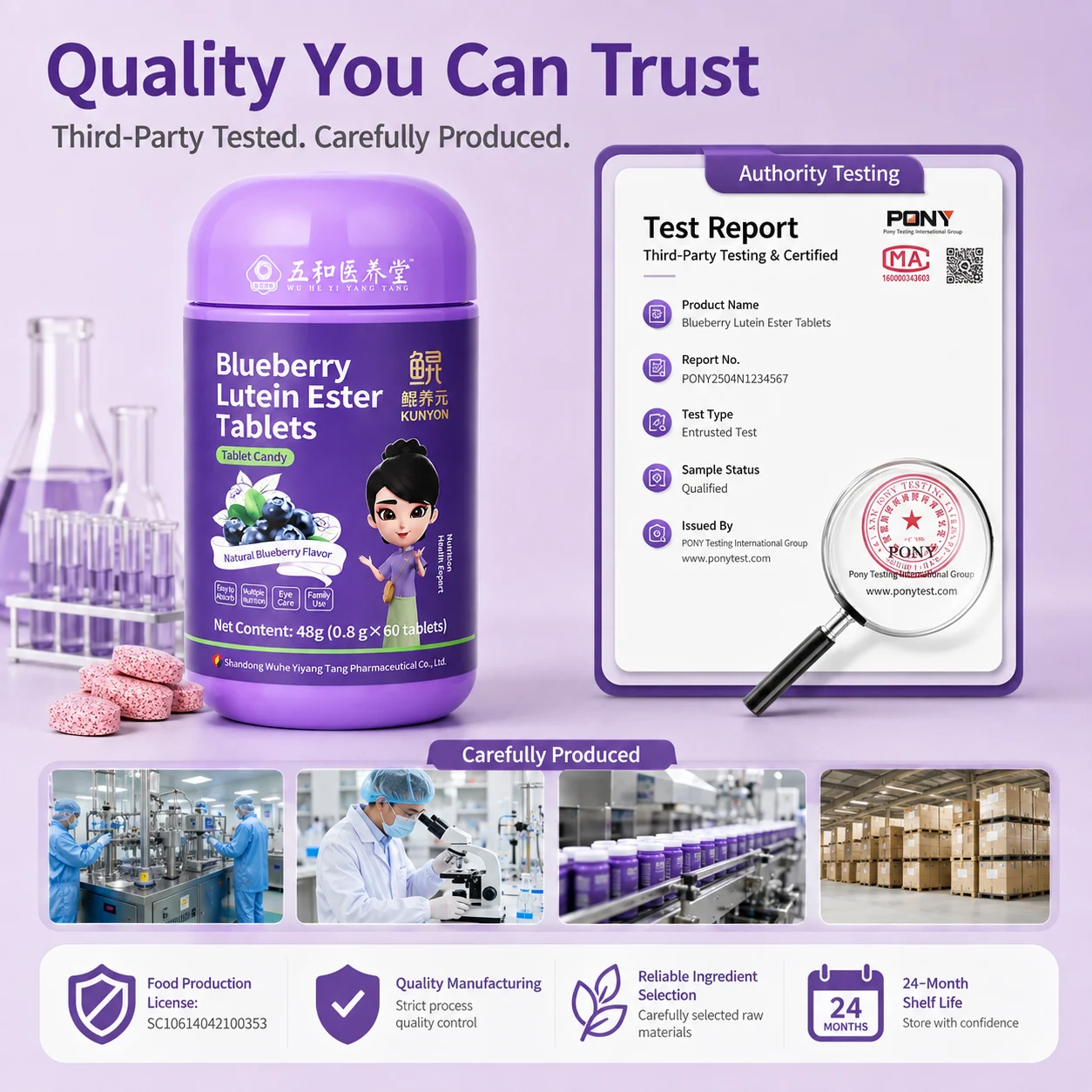 Blueberry Lutein Ester Tablets product detail