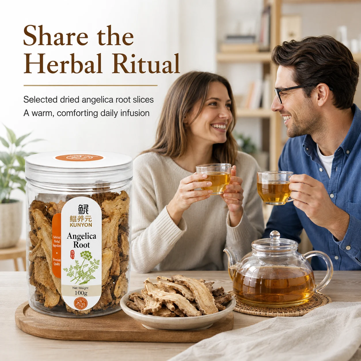 Premium Dried Angelica Root Slices – Traditional Herbal Tea Ingredient product detail