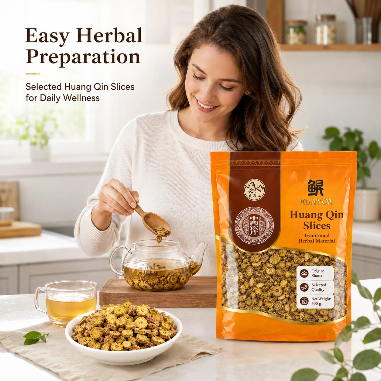 Selected Baical Skullcap Root Herbal Slices product detail