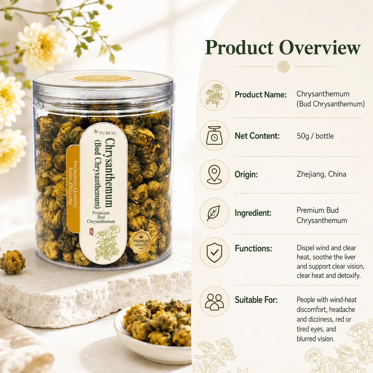 Selected Zhejiang Chrysanthemum Flower Buds product detail