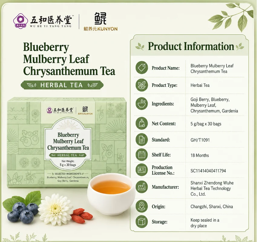 Blueberry Mulberry Leaf Chrysanthemum Tea product detail
