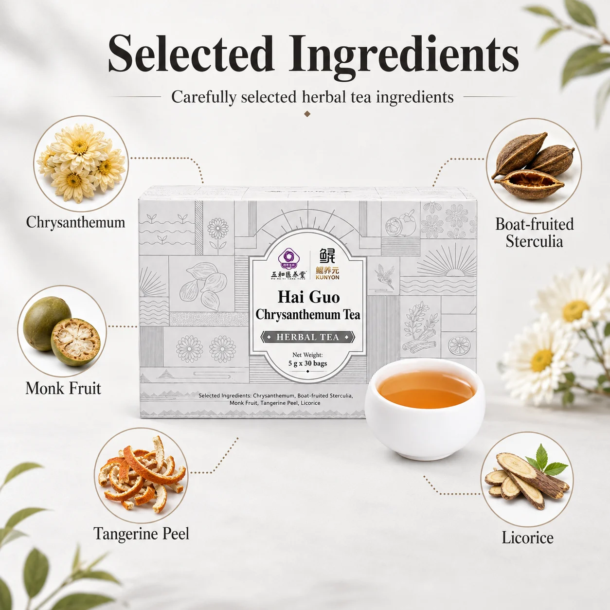 Chrysanthemum Monk Fruit Herbal Tea product detail