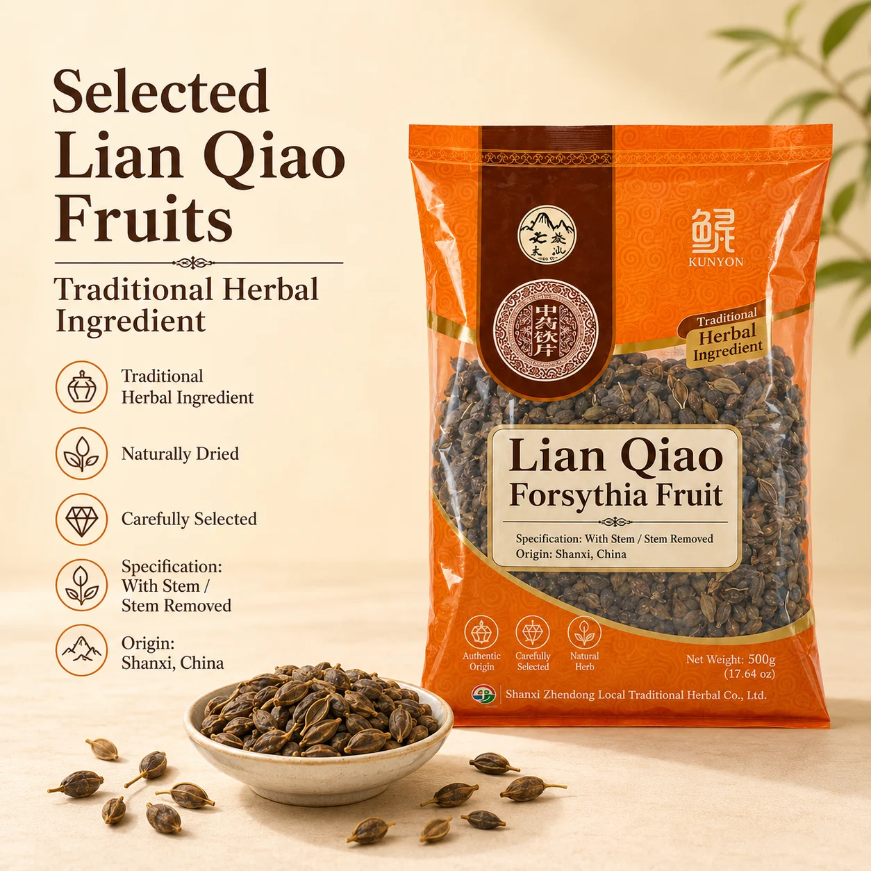 Lian Qiao (Forsythia Fruit) – Traditional Herbal Ingredient product detail