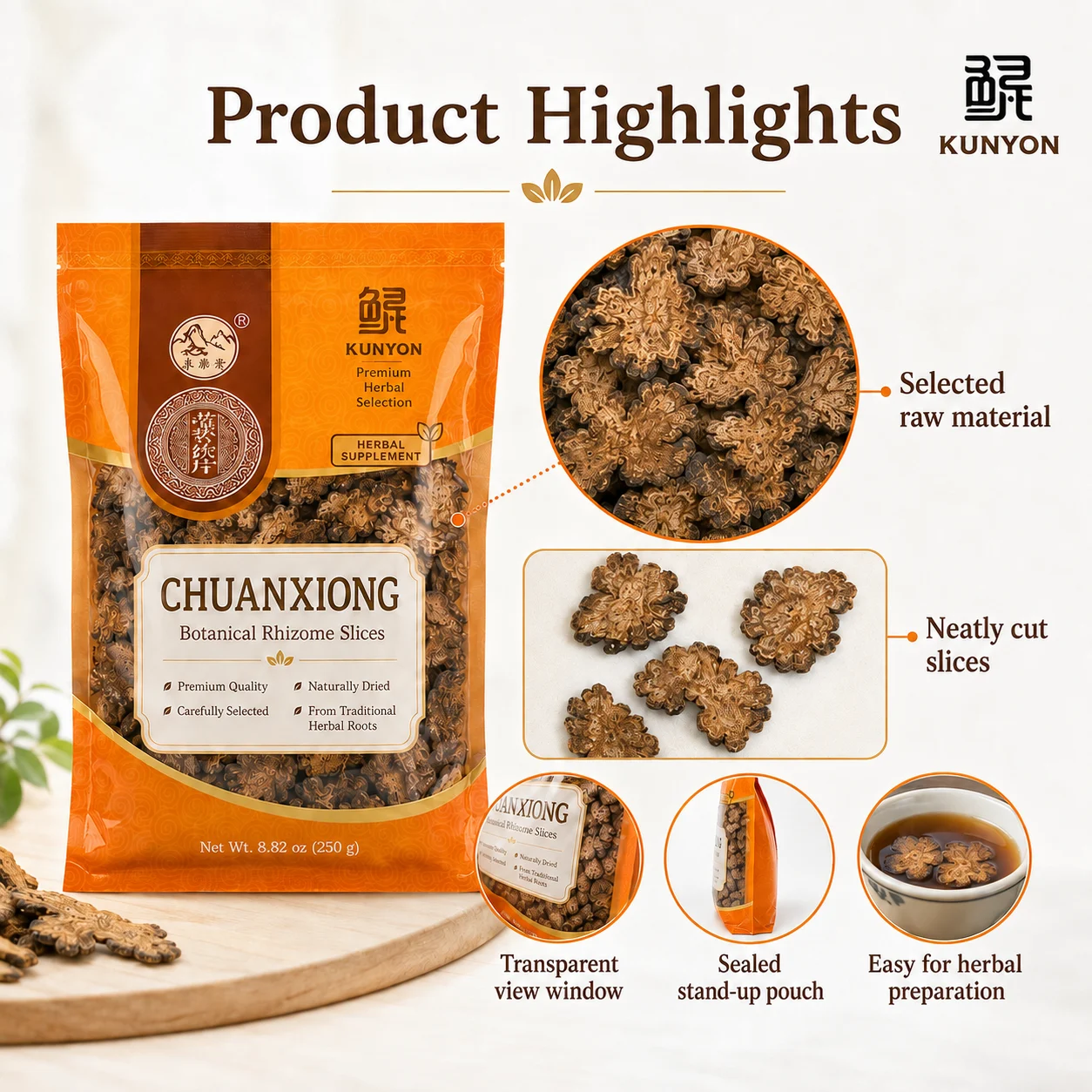 Chuanxiong Botanical Rhizome Slices product detail