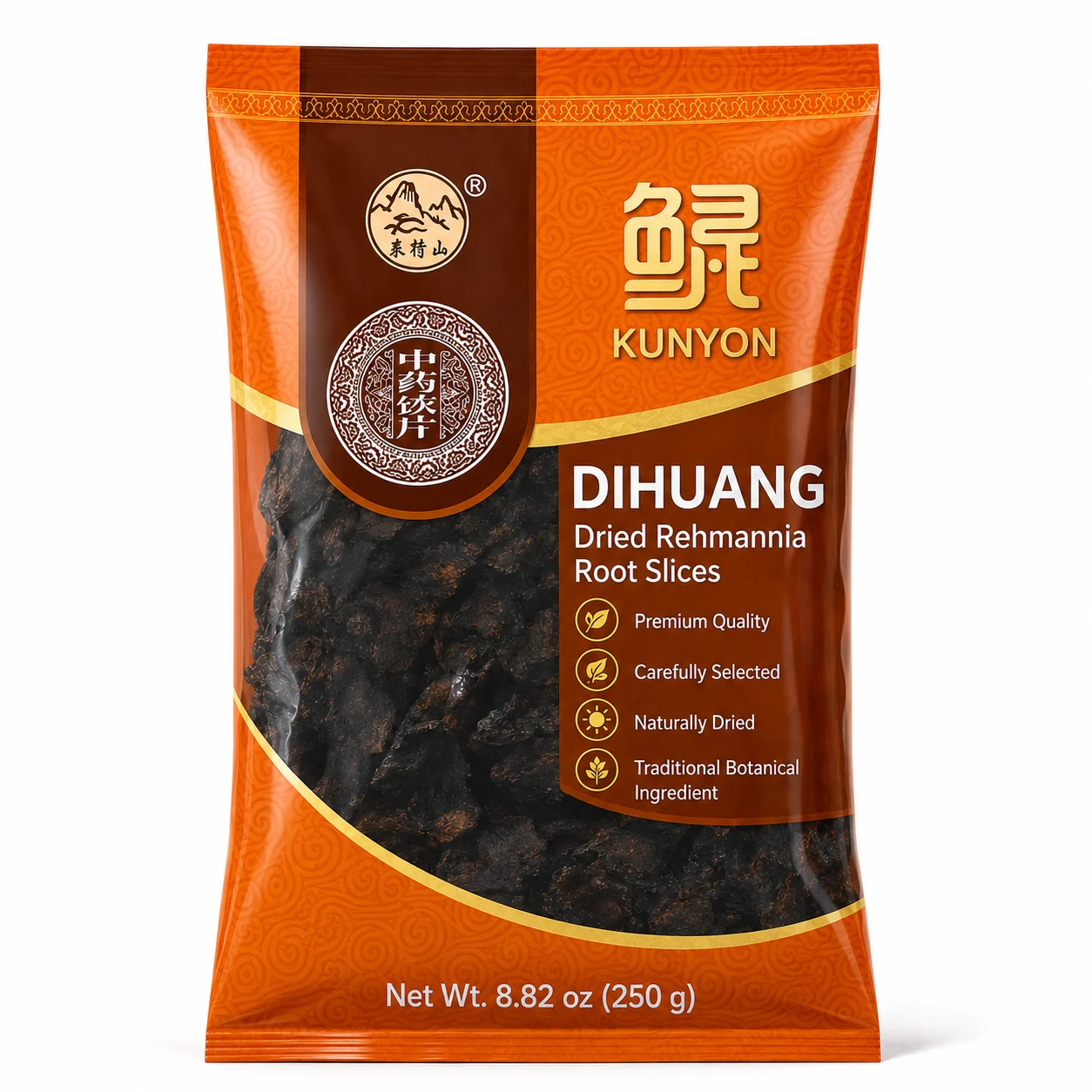 Dihuang Dried Rehmannia Root Slices 250g/Herbal Drink, Herbal supplement, nourishing herbal tea