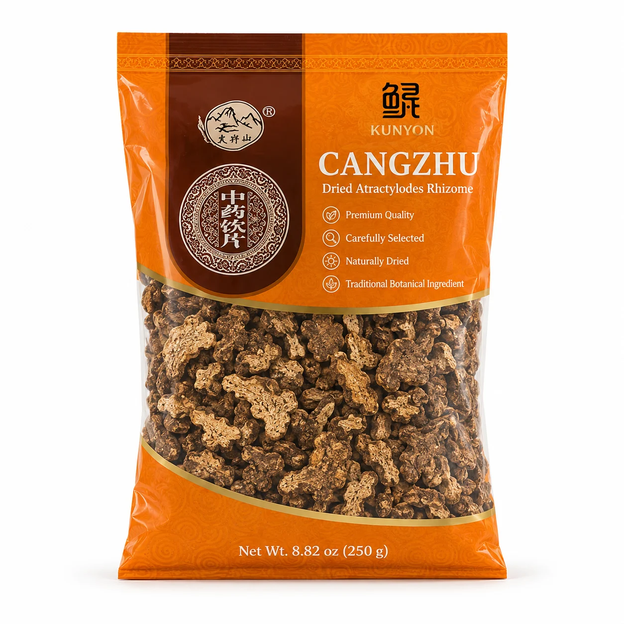 Cangzhu Dried Atractylodes Rhizome 250g/Herbal Drink, Herbal supplement, nourishing herbal tea