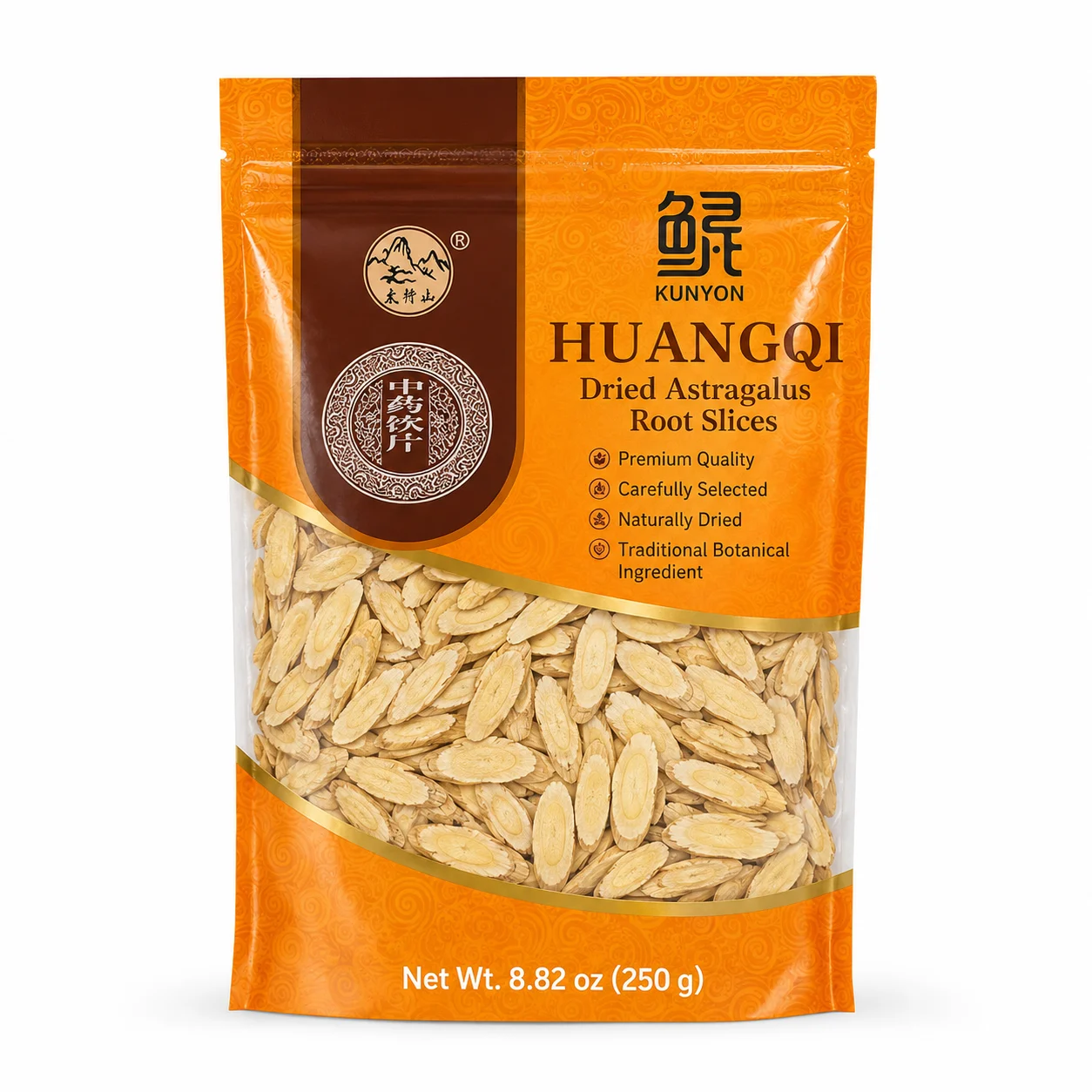 KUNYON Huangqi Dried Astragalus Root Slices 250g