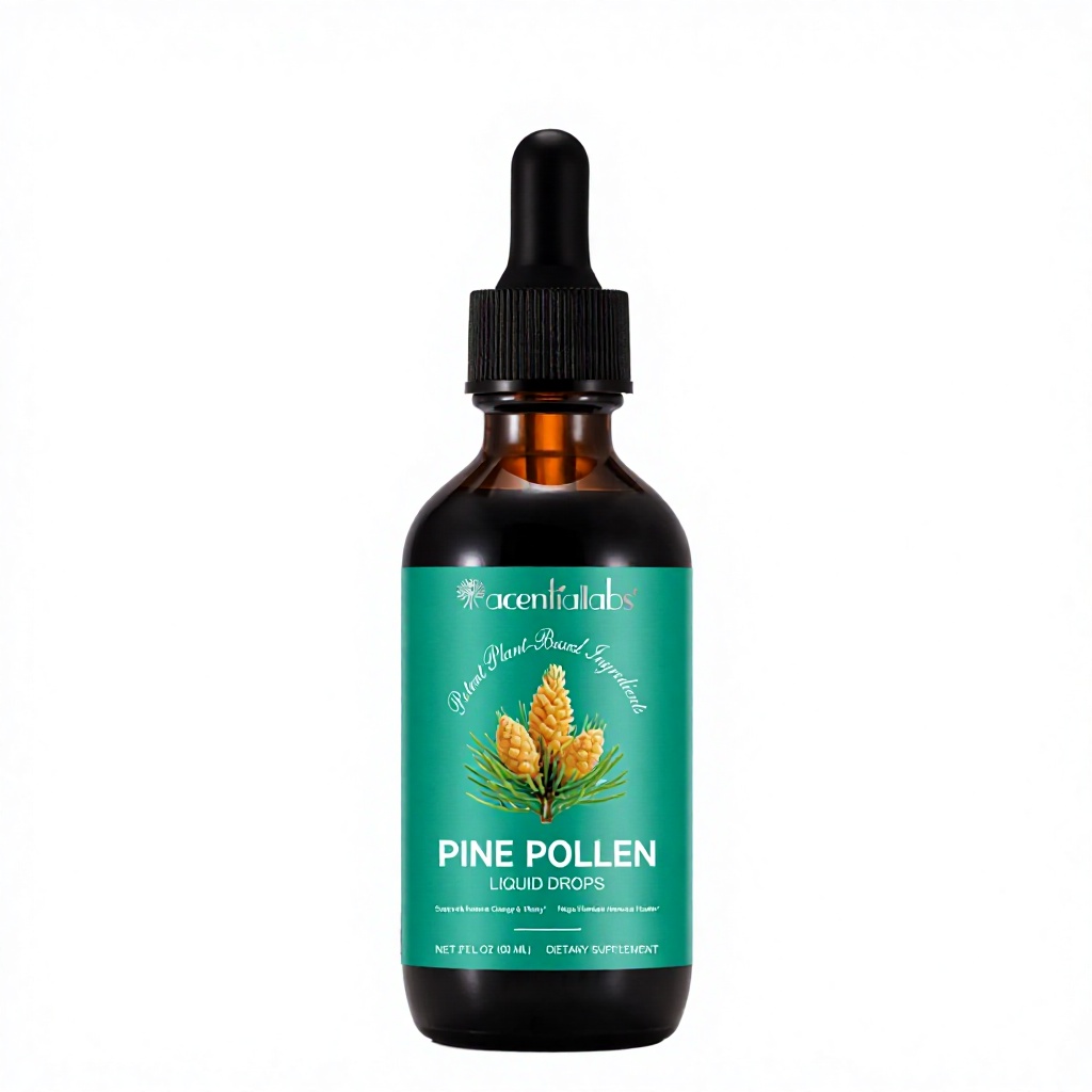 Pine Pollen Liquid Drops Plant Based Dietary Supplement OEM ODM Private Label product detail