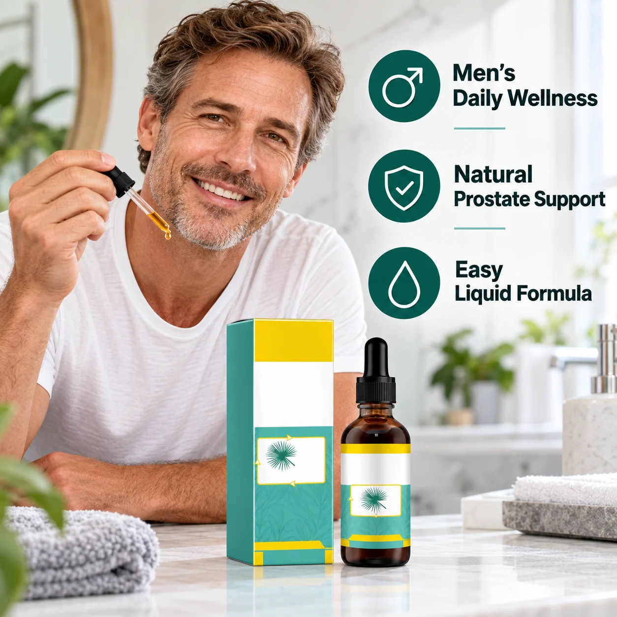 Prostate Health Drops for Men, Saw Palmetto Extract Liquid Herbal Formula, 60ml, 48 Servings, Private Label OEM ODM Dietary Supplement product detail