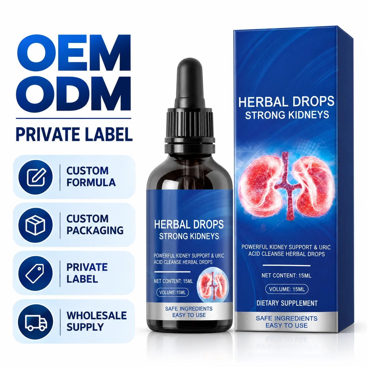 Strong Kidneys Herbal Drops, Kidney Support & Uric Acid Cleanse Dietary Supplement