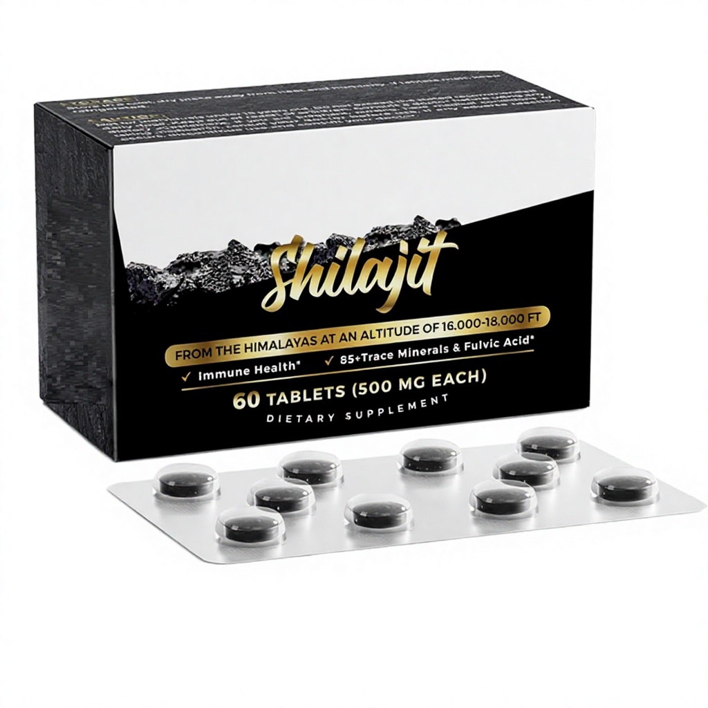Himalayan Shilajit Tablets 500mg, 60 Tablets product detail