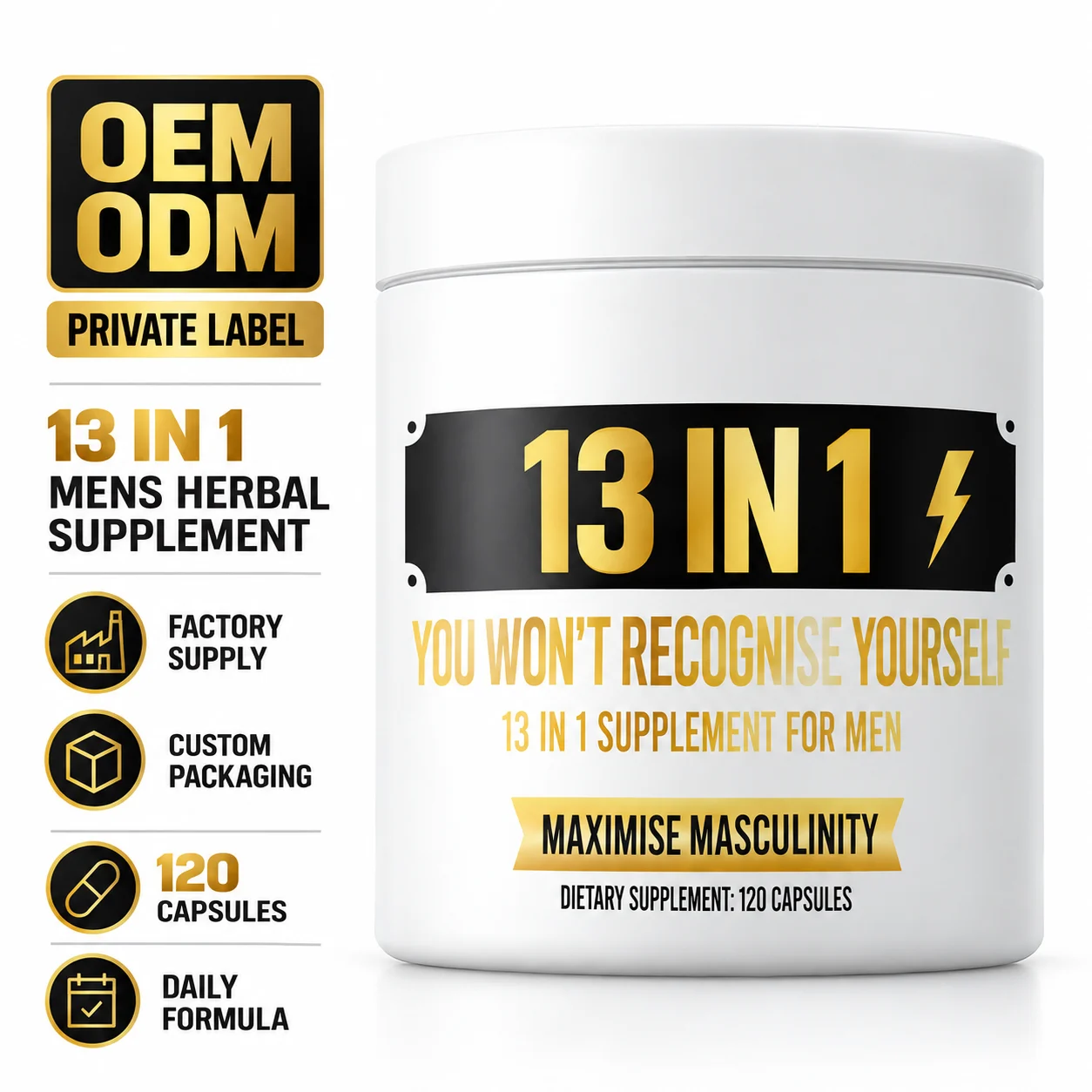 13 in 1 Supplement for Men, 120 Capsules, Mens Herbal Dietary Supplement