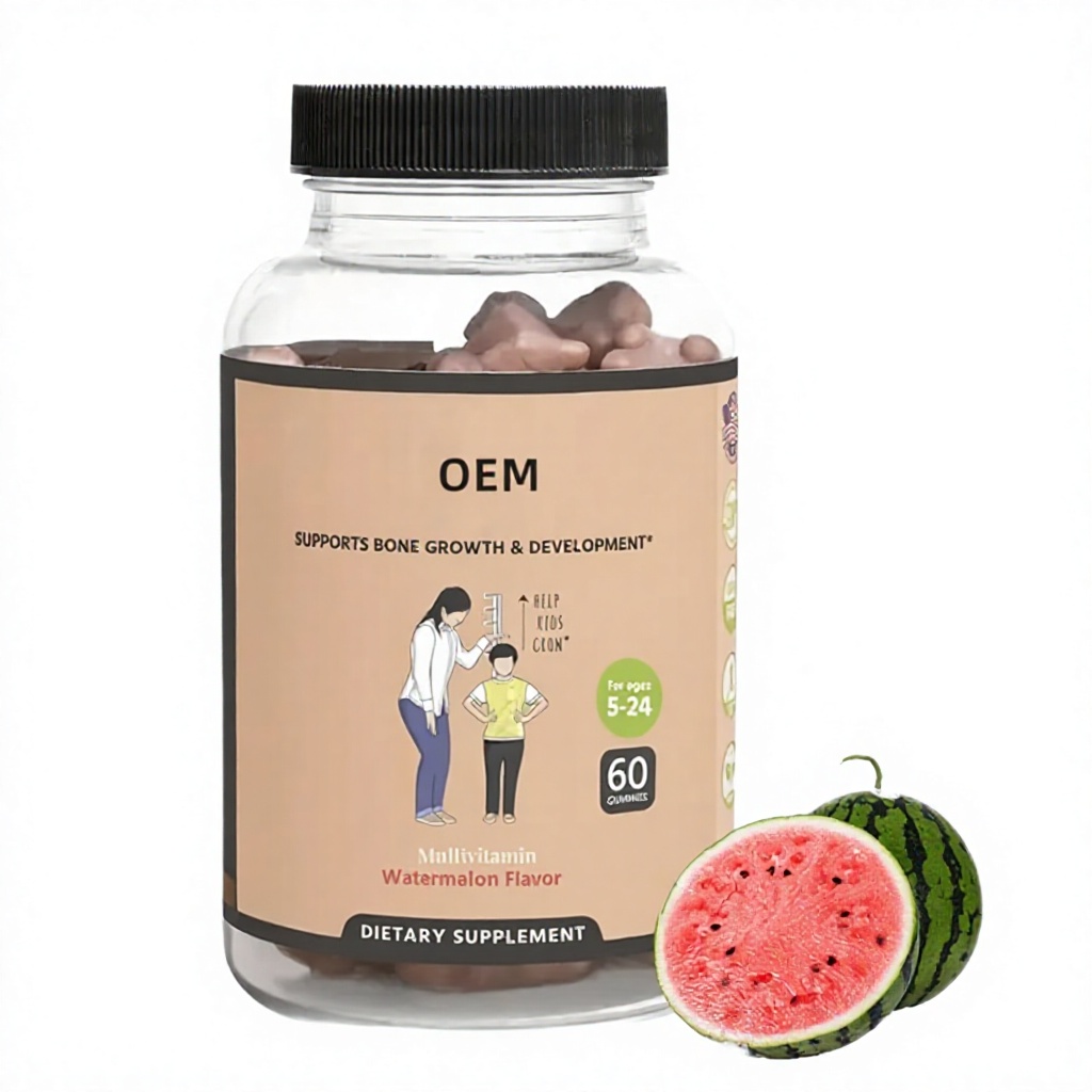 Kids Teens Growth Multivitamin Gummies, 60 Gummies, Watermelon Flavor, Vitamin D3 K2 Calcium for Bone Growth product detail