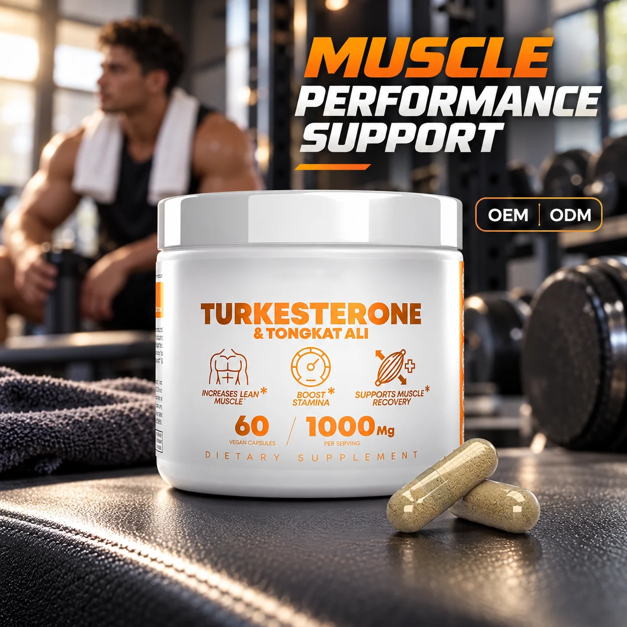 Turkesterone & Tongkat Ali Vegan Capsules, 60 Vegan Capsules, 1000mg Per Serving product detail