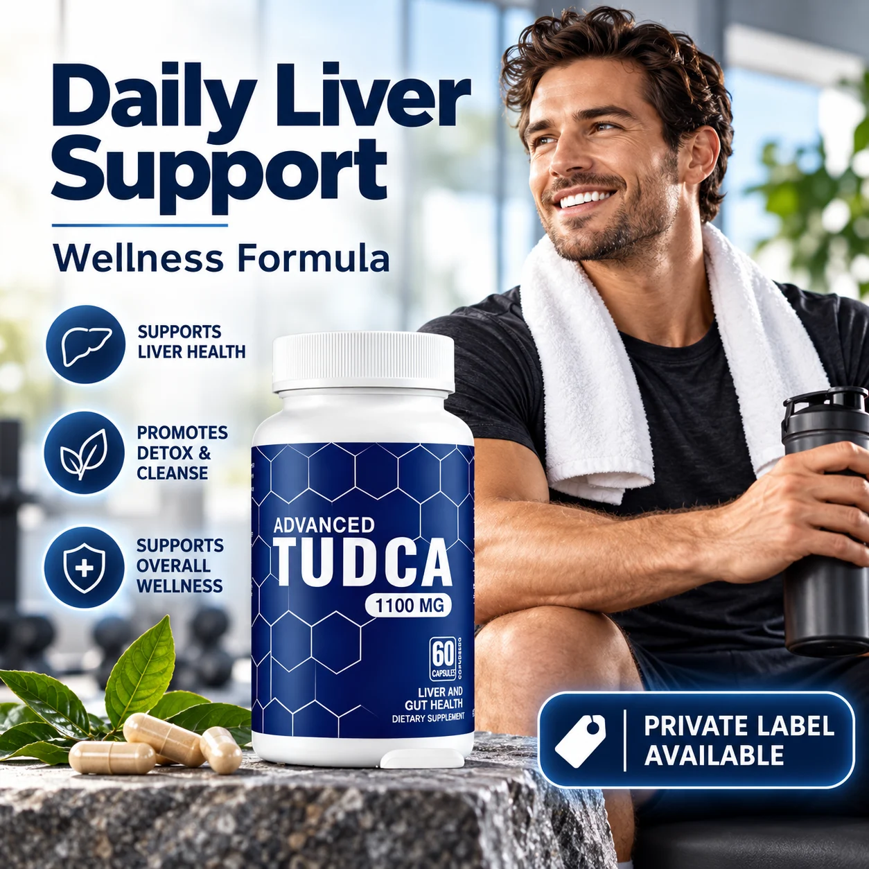 Advanced TUDCA Capsules, 1100mg Per Serving, 60 Capsules, Liver & Gut Health Dietary Supplement product detail