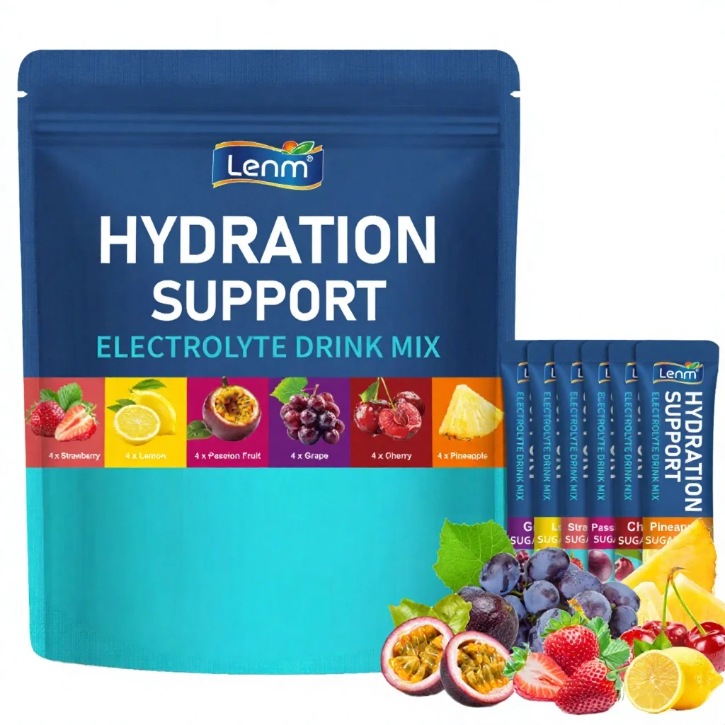 Hydration Support Electrolyte Drink Mix, 24 Variety Flavor Sticks, 7 Essential Electrolytes with Vitamin B Complex, Instant Powder Hydration Supplement product detail