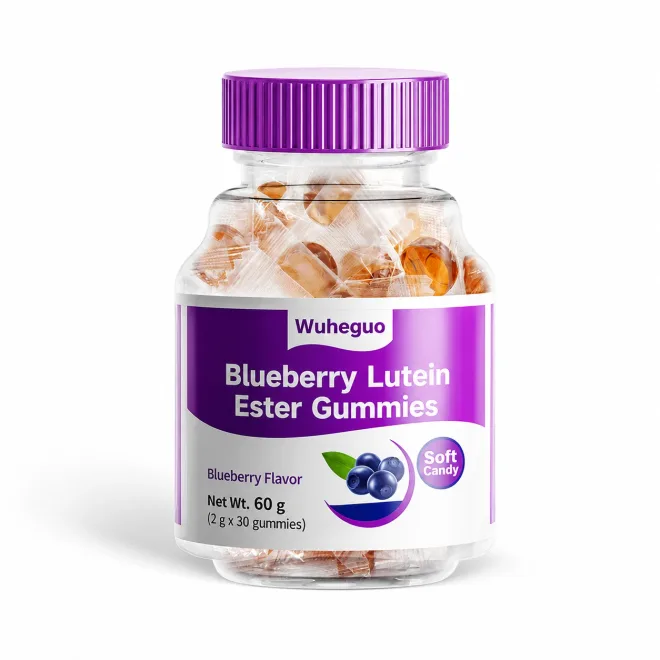 Wuheguo Blueberry Lutein Ester Gummies – Blueberry Flavor, 60 g / 30 Gummies