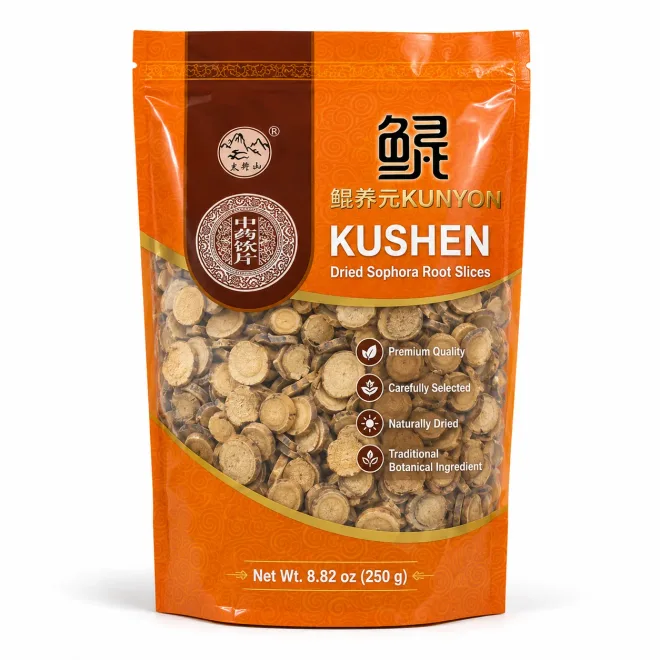 KUNYON Kushen Dried Sophora Root Slices 250g, Naturally Dried Traditional Botanical Ingredient
